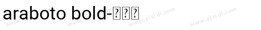 araboto bold字体转换